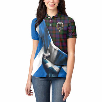 MacDonell (McDonell) Tartan Women's Polo Shirt with Family Crest Scotland Patriotic Style Women - Tartan Vibes Clothing