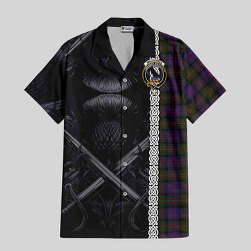 MacDonell (McDonell) Tartan Hawaiian Shirt with Family Crest Cross Sword Thistle Celtic Vibes Kid - Tartan Vibes Clothing