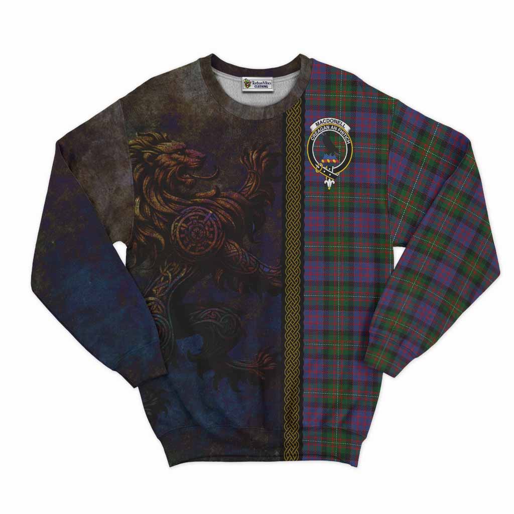 MacDonell (McDonell) Tartan Family Crest Sweatshirt Alba Gu Brath Be Brave Lion Ancient Style Unisex - Tartan Vibes Clothing