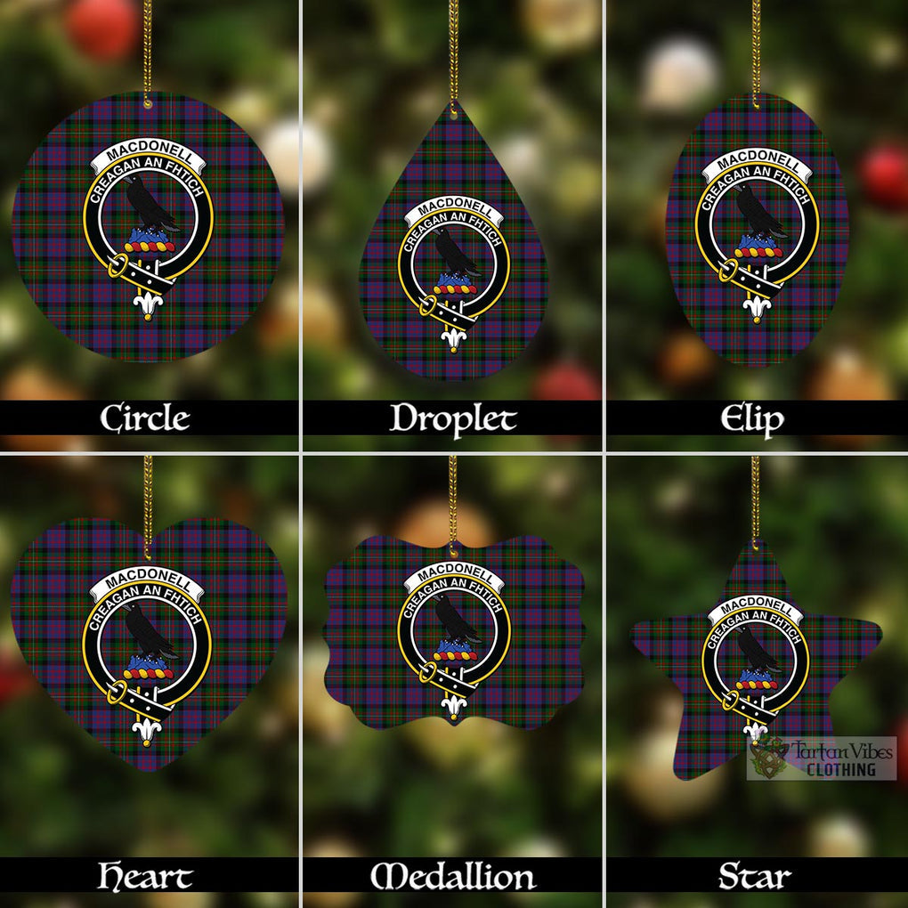 MacDonell (McDonell) Tartan Christmas Aluminium Ornament with Family Crest Aluminium - Tartan Vibes Clothing