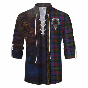 MacDonell (McDonell) Tartan Family Crest Ghillie Kilt Shirt Alba Gu Brath Be Brave Lion Ancient Style Men - Tartan Vibes Clothing