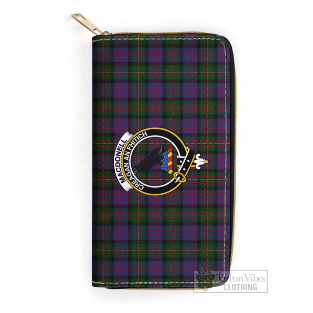 MacDonell (McDonell) Tartan Women's Leather Wallet with Family Crest One Size 19.7*10.5*3.5 cm - Tartan Vibes Clothing