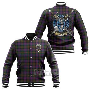 MacDonell (McDonell) Tartan Baseball Jacket with Family Crest Celtic Skull Style Unisex - Tartan Vibes Clothing