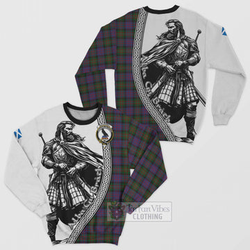 MacDonell (McDonell) Tartan Clan Crest Sweatshirt with Highlander Warrior Celtic Style Unisex - Tartan Vibes Clothing