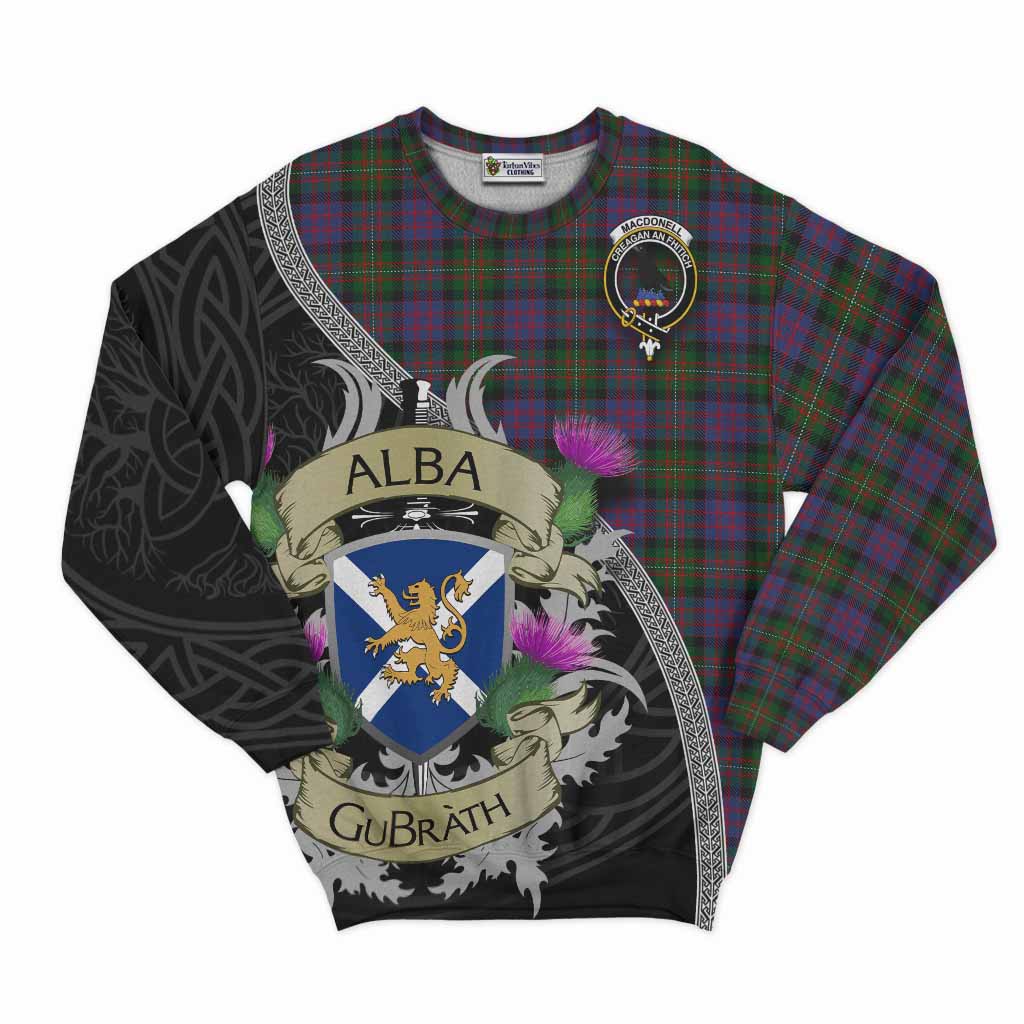 MacDonell (McDonell) Tartan Family Crest Sweatshirt Lion Rampant Royal Thistle Shield Celtic Inspired Unisex - Tartan Vibes Clothing