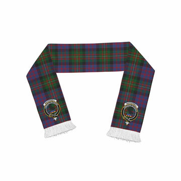 Tartan Vibes Clothing MacDonell (McDonell) Tartan Ruffneck Scarf with Family Crest