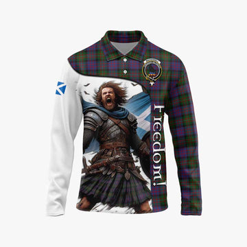 MacDonell (McDonell) Crest Tartan Long Sleeve Polo Shirt Inspired by the Freedom of Scottish Warrior Unisex - Tartan Vibes Clothing