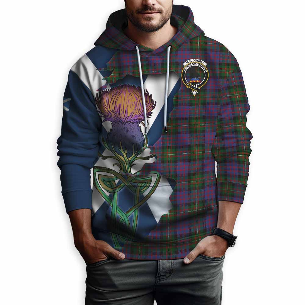 MacDonell (McDonell) Tartan Family Crest Hoodie Scottish Thistle Celtic Inspired Pullover Hoodie - Tartan Vibes Clothing