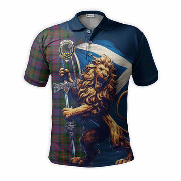 MacDonell (McDonell) Tartan Family Crest Men's Polo Shirt with Scottish Majestic Lion Kid - Tartan Vibes Clothing