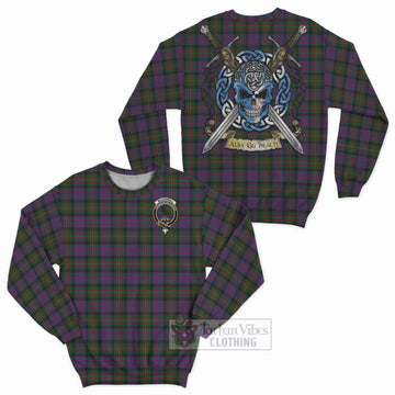MacDonell (McDonell) Tartan Sweatshirt with Family Crest Celtic Skull Style Unisex - Tartan Vibes Clothing