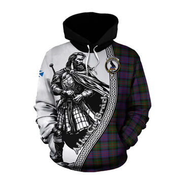 MacDonell (McDonell) Tartan Clan Crest Cotton Hoodie with Highlander Warrior Celtic Style Pullover Hoodie XS - Tartan Vibes Clothing