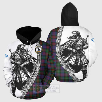 MacDonell (McDonell) Tartan Clan Crest Hoodie with Highlander Warrior Celtic Style Zip Hoodie - Tartan Vibes Clothing