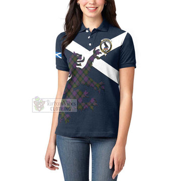 MacDonell (McDonell) Tartan Lion Rampant Women's Polo Shirt Proudly Display Your Heritage with Alba Gu Brath and Clan Name Women - Tartan Vibes Clothing