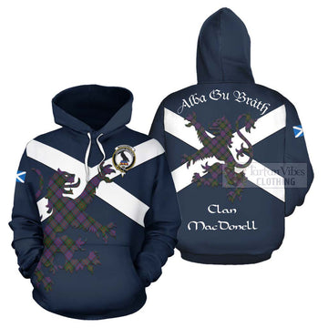 MacDonell (McDonell) Tartan Lion Rampant Hoodie Proudly Display Your Heritage with Alba Gu Brath and Clan Name Zip Hoodie - Tartan Vibes Clothing