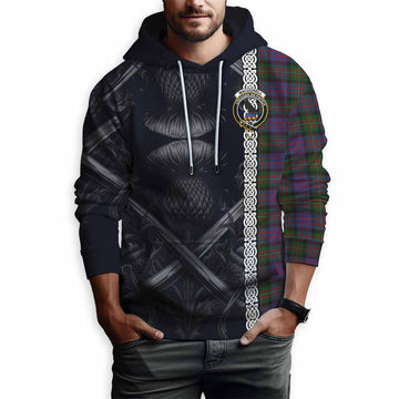 MacDonell (McDonell) Tartan Hoodie with Family Crest Cross Sword Thistle Celtic Vibes Pullover Hoodie - Tartan Vibes Clothing