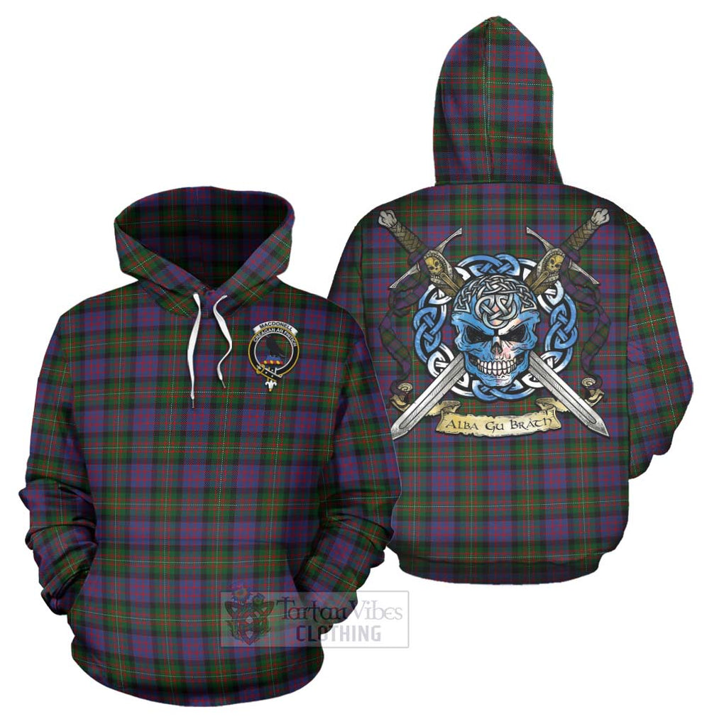 MacDonell (McDonell) Tartan Hoodie with Family Crest Celtic Skull Style Zip Hoodie - Tartan Vibes Clothing