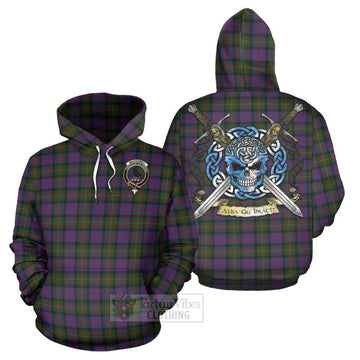 MacDonell (McDonell) Tartan Hoodie with Family Crest Celtic Skull Style Zip Hoodie - Tartan Vibes Clothing