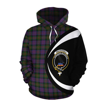 MacDonell (McDonell) Tartan Cotton Hoodie with Family Crest Circle Style Pullover Hoodie XS - Tartan Vibes Clothing