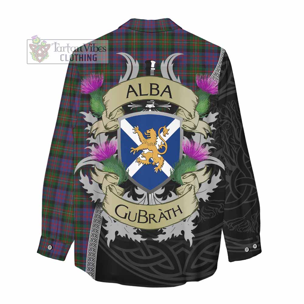 MacDonell (McDonell) Tartan Family Crest Women's Casual Shirt Lion Rampant Royal Thistle Shield Celtic Inspired - Tartan Vibes Clothing