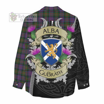 MacDonell (McDonell) Tartan Family Crest Women's Casual Shirt Lion Rampant Royal Thistle Shield Celtic Inspired - Tartan Vibes Clothing