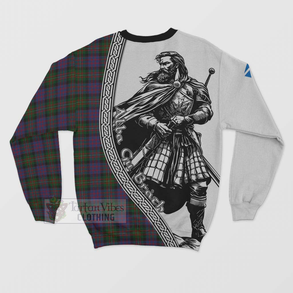 MacDonell (McDonell) Tartan Clan Crest Sweatshirt with Highlander Warrior Celtic Style - Tartan Vibes Clothing