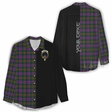 MacDonell (McDonell) Tartan Women's Casual Shirt with Family Crest and Half Of Me Style - Tartan Vibes Clothing