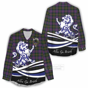 MacDonell (McDonell) Tartan Women's Casual Shirt with Alba Gu Brath Regal Lion Emblem - Tartan Vibes Clothing