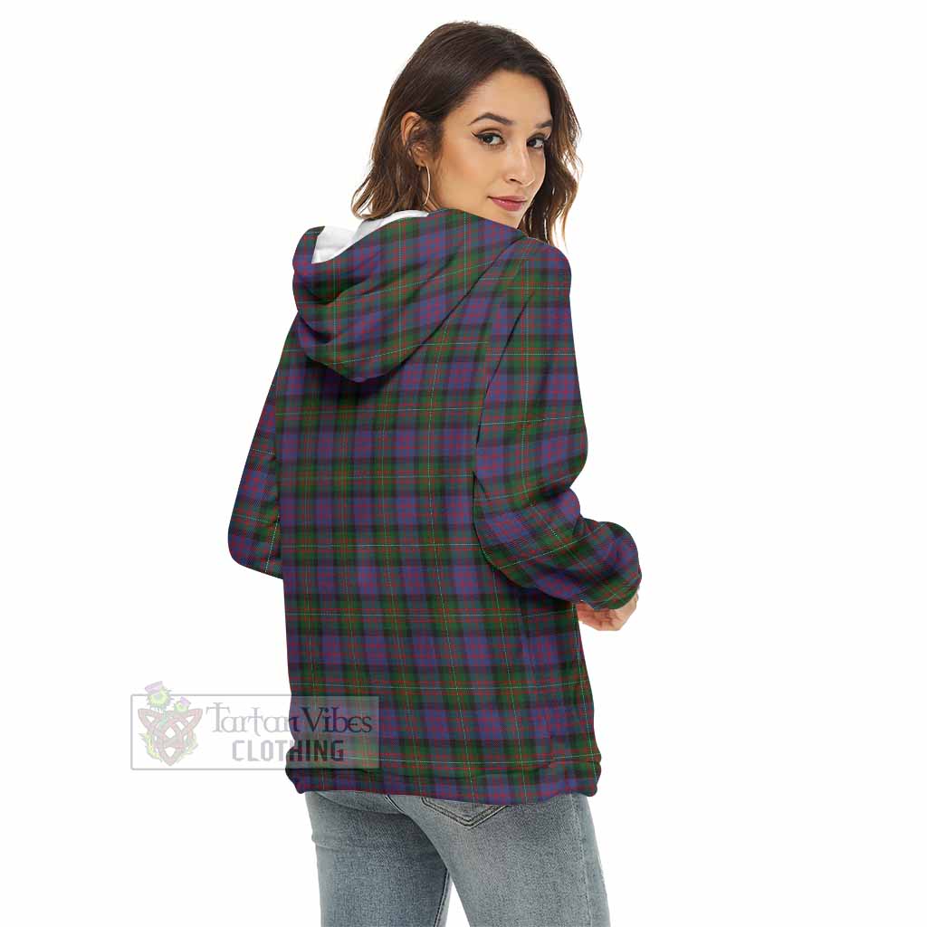 MacDonell (McDonell) Tartan Women's Borg Fleece Hoodie with Half Zip - Tartan Vibes Clothing