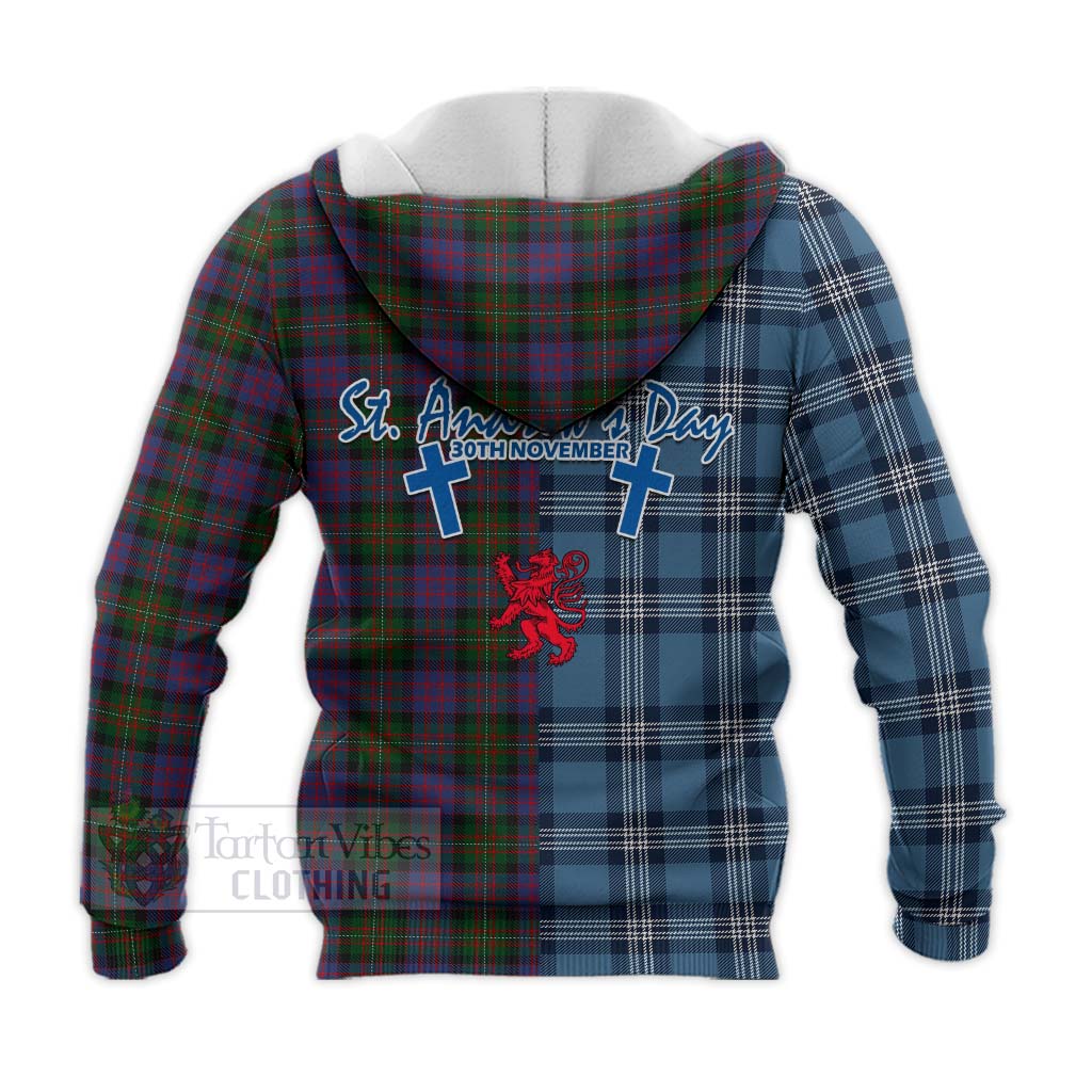 MacDonell (McDonell) Tartan Knitted Hoodie Happy St. Andrew's Day Half Tartan Style - Tartan Vibes Clothing