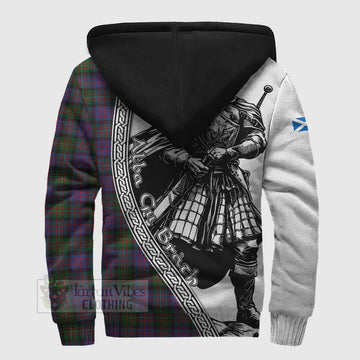 MacDonell (McDonell) Tartan Clan Crest Sherpa Hoodie with Highlander Warrior Celtic Style - Tartan Vibes Clothing