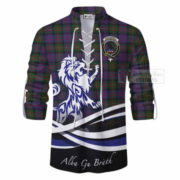 MacDonell (McDonell) Tartan Ghillie Kilt Shirt with Alba Gu Brath Regal Lion Emblem - Tartan Vibes Clothing