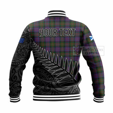 Tartan Vibes Clothing MacDonell (McDonell) Crest Tartan Baseball Jacket with New Zealand Silver Fern Half Style