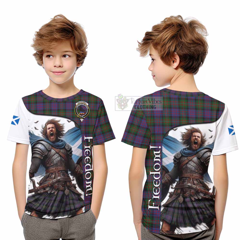 MacDonell (McDonell) Crest Tartan Kid T-Shirt Inspired by the Freedom of Scottish Warrior - Tartan Vibes Clothing