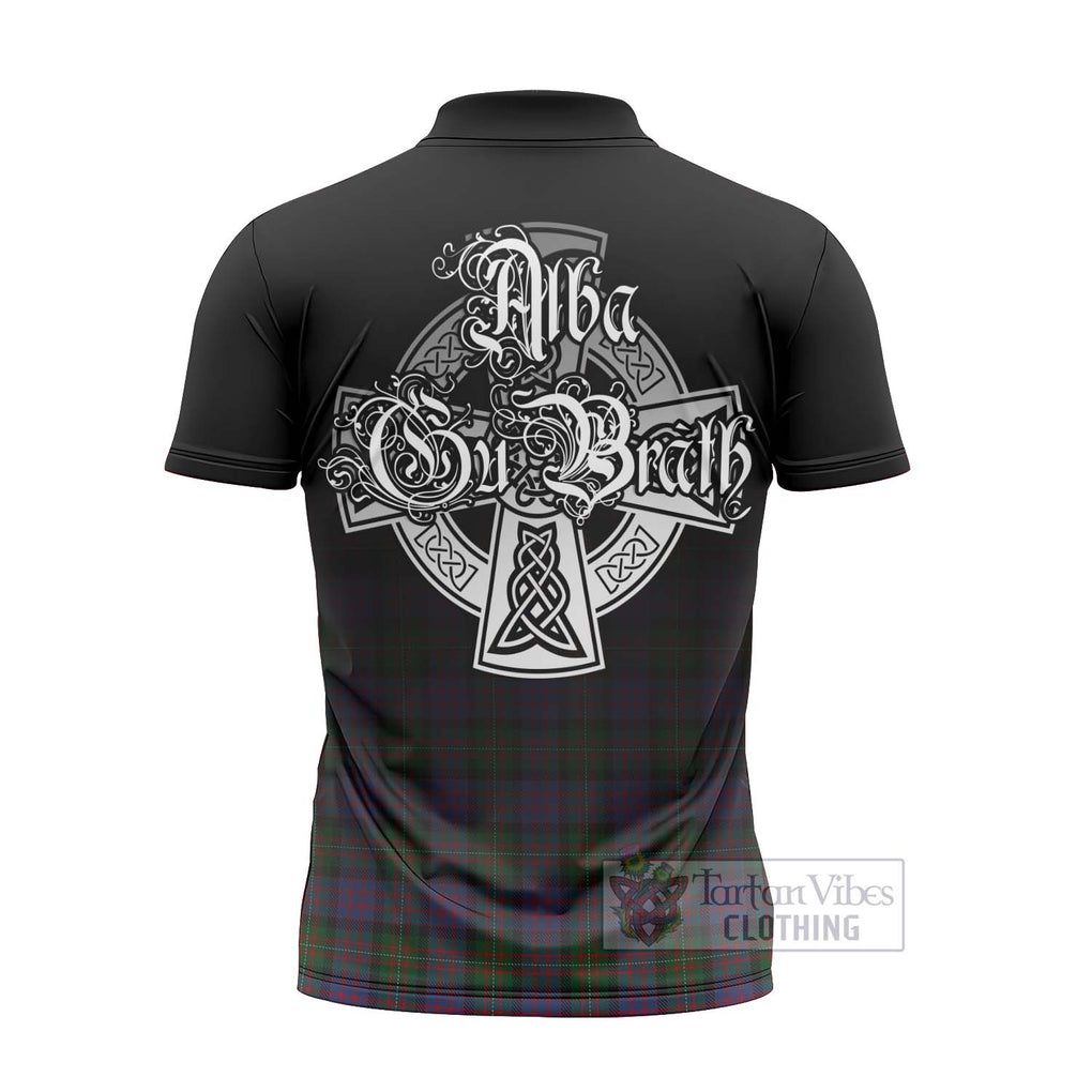 MacDonell (McDonell) Tartan Zipper Polo Shirt Featuring Alba Gu Brath Family Crest Celtic Inspired - Tartan Vibes Clothing