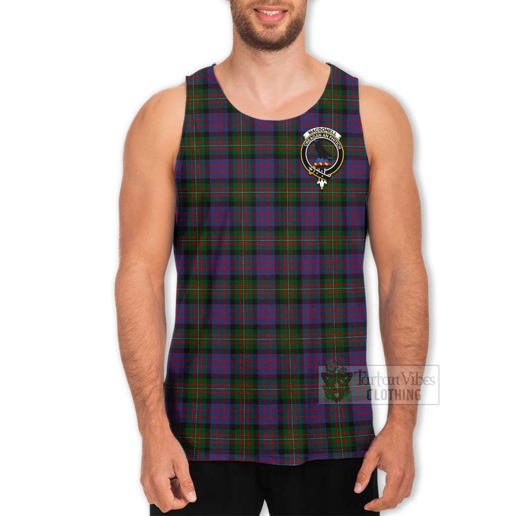MacDonell (McDonell) Tartan Men's Tank Top with Family Crest Celtic Skull Style - Tartan Vibes Clothing