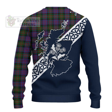 MacDonell (McDonell) Tartan Ugly Sweater Featuring Thistle and Scotland Map - Tartan Vibes Clothing
