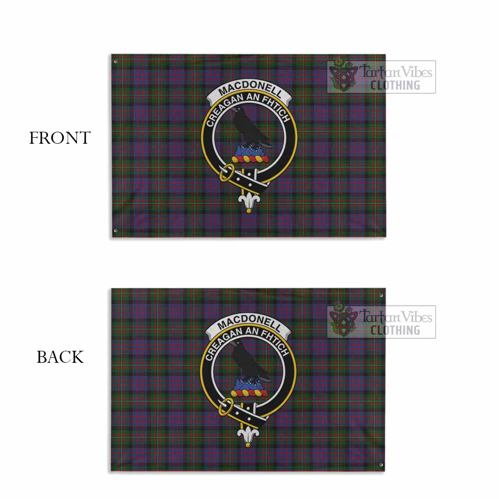 Tartan Vibes Clothing MacDonell (McDonell) Tartan House Flag with Family Crest