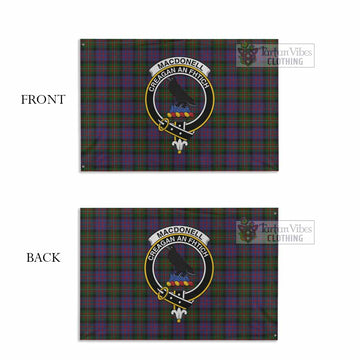 Tartan Vibes Clothing MacDonell (McDonell) Tartan House Flag with Family Crest