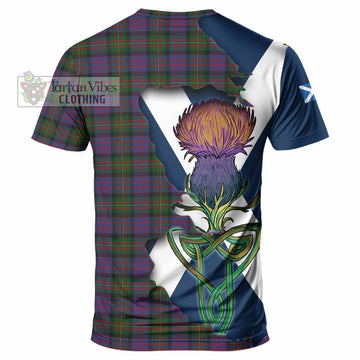 MacDonell (McDonell) Tartan Family Crest T-Shirt Scottish Thistle Celtic Inspired