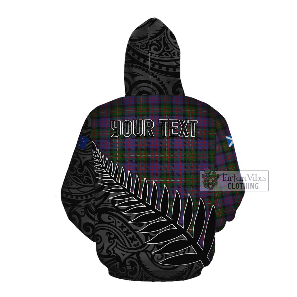 MacDonell (McDonell) Crest Tartan Cotton Hoodie with New Zealand Silver Fern Half Style Pullover Hoodie - Tartan Vibes Clothing