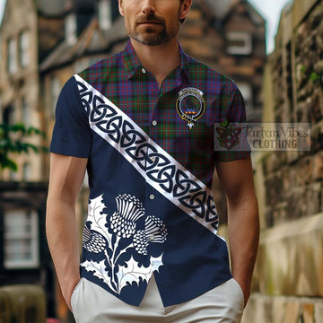 MacDonell (McDonell) Tartan Hawaiian Shirt Featuring Thistle and Scotland Map - Tartan Vibes Clothing