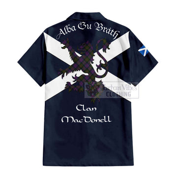 MacDonell (McDonell) Tartan Lion Rampant Hawaiian Shirt Proudly Display Your Heritage with Alba Gu Brath and Clan Name - Tartan Vibes Clothing