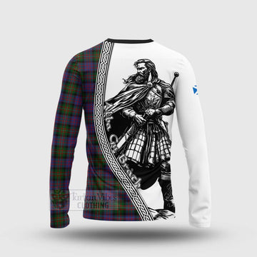 MacDonell (McDonell) Tartan Clan Crest Long Sleeve T-Shirt with Highlander Warrior Celtic Style - Tartan Vibes Clothing