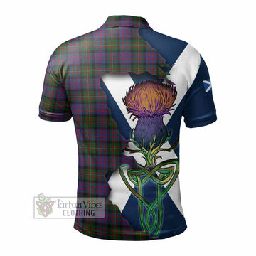 Tartan Vibes Clothing MacDonell (McDonell) Tartan Family Crest Polo Shirt Scottish Thistle Celtic Inspired