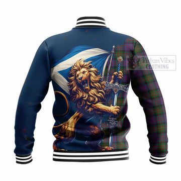 MacDonell (McDonell) Tartan Family Crest Baseball Jacket with Scottish Majestic Lion - Tartan Vibes Clothing