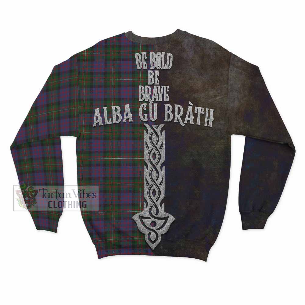 MacDonell (McDonell) Tartan Family Crest Sweatshirt Alba Gu Brath Be Brave Lion Ancient Style - Tartan Vibes Clothing