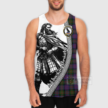 MacDonell (McDonell) Tartan Clan Crest Men's Tank Top with Highlander Warrior Celtic Style - Tartan Vibes Clothing