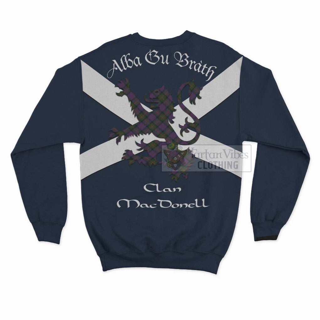 MacDonell (McDonell) Tartan Lion Rampant Sweatshirt Proudly Display Your Heritage with Alba Gu Brath and Clan Name - Tartan Vibes Clothing