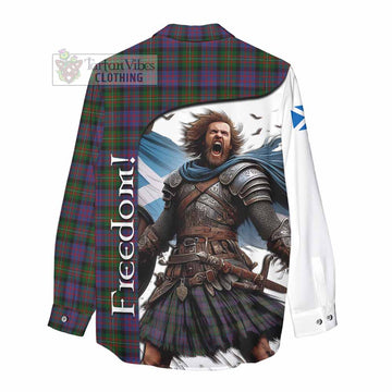 MacDonell (McDonell) Crest Tartan Women's Casual Shirt Inspired by the Freedom of Scottish Warrior - Tartan Vibes Clothing