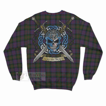 MacDonell (McDonell) Tartan Sweatshirt with Family Crest Celtic Skull Style - Tartan Vibes Clothing